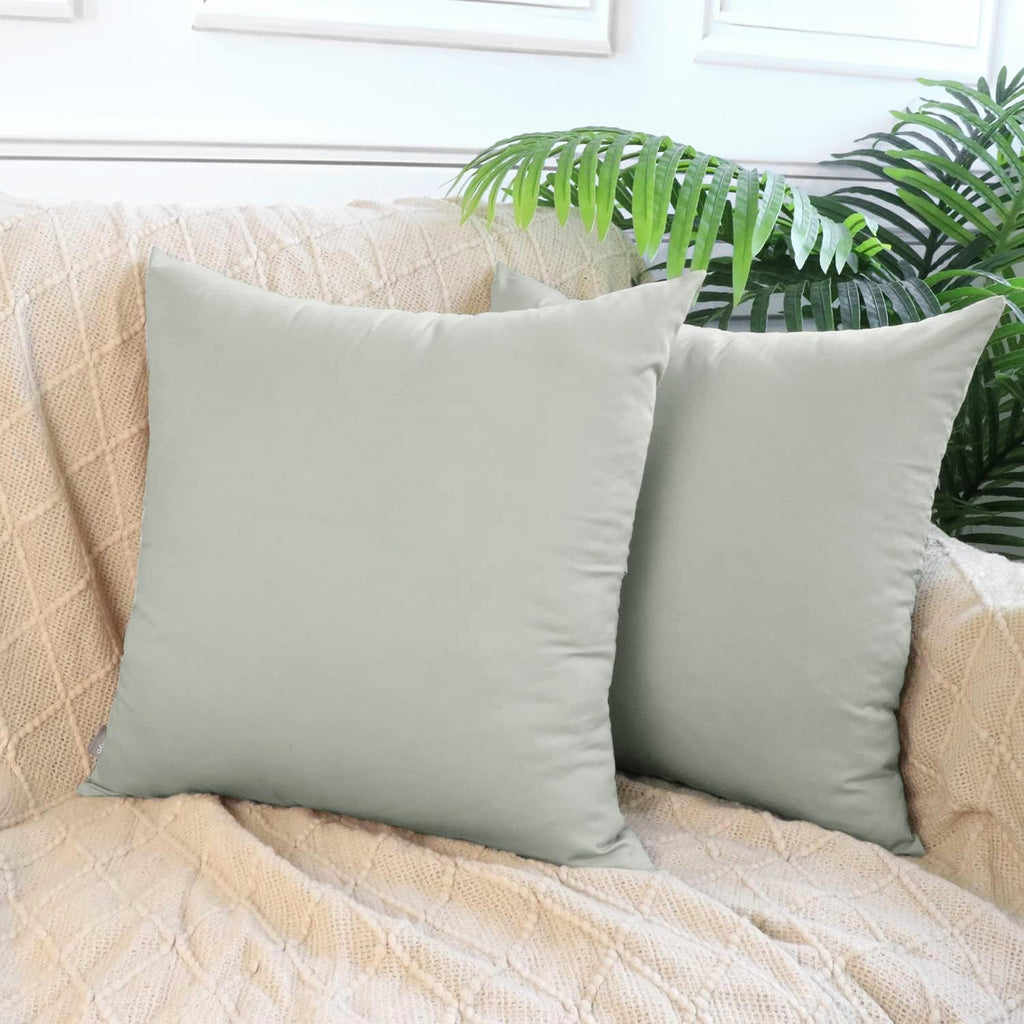 Thmyo 4-Pack 100% Cotton Comfortable Solid Decorative Throw Pillow Case, Thmyo Square Cushion Cover Pillowcase Sublimation Blank Pillow Cove…
