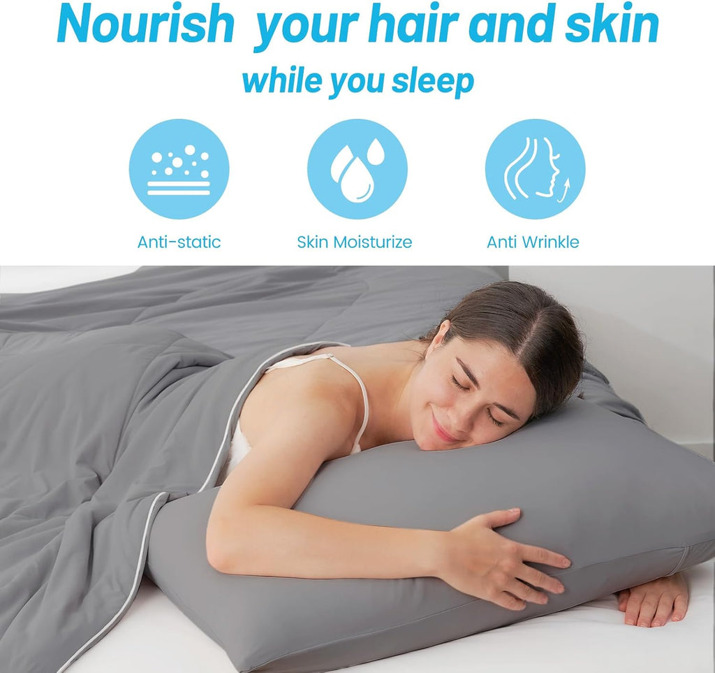CozyBliss Cozy Bliss 2pcs Cooling Pillow Cases Set for Hot Sleepers & Night Sweats, Q-Max 0.5 Silky Wrinkle-Free Pillow Covers with Envelop…