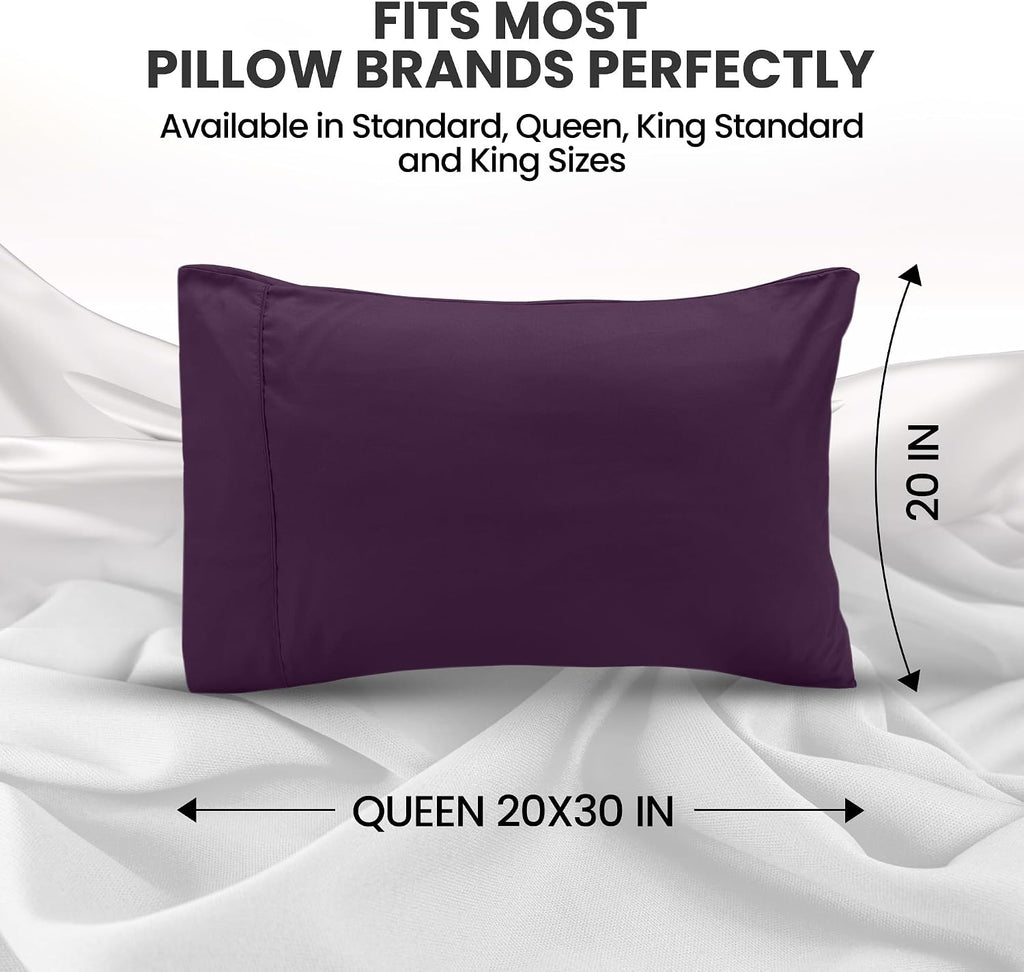 Utopiabedding Utopia Bedding Queen Pillow Cases - 2 Pack - Envelope Closure - Soft Brushed Microfiber Fabric - Shrinkage and Fade Resistant…