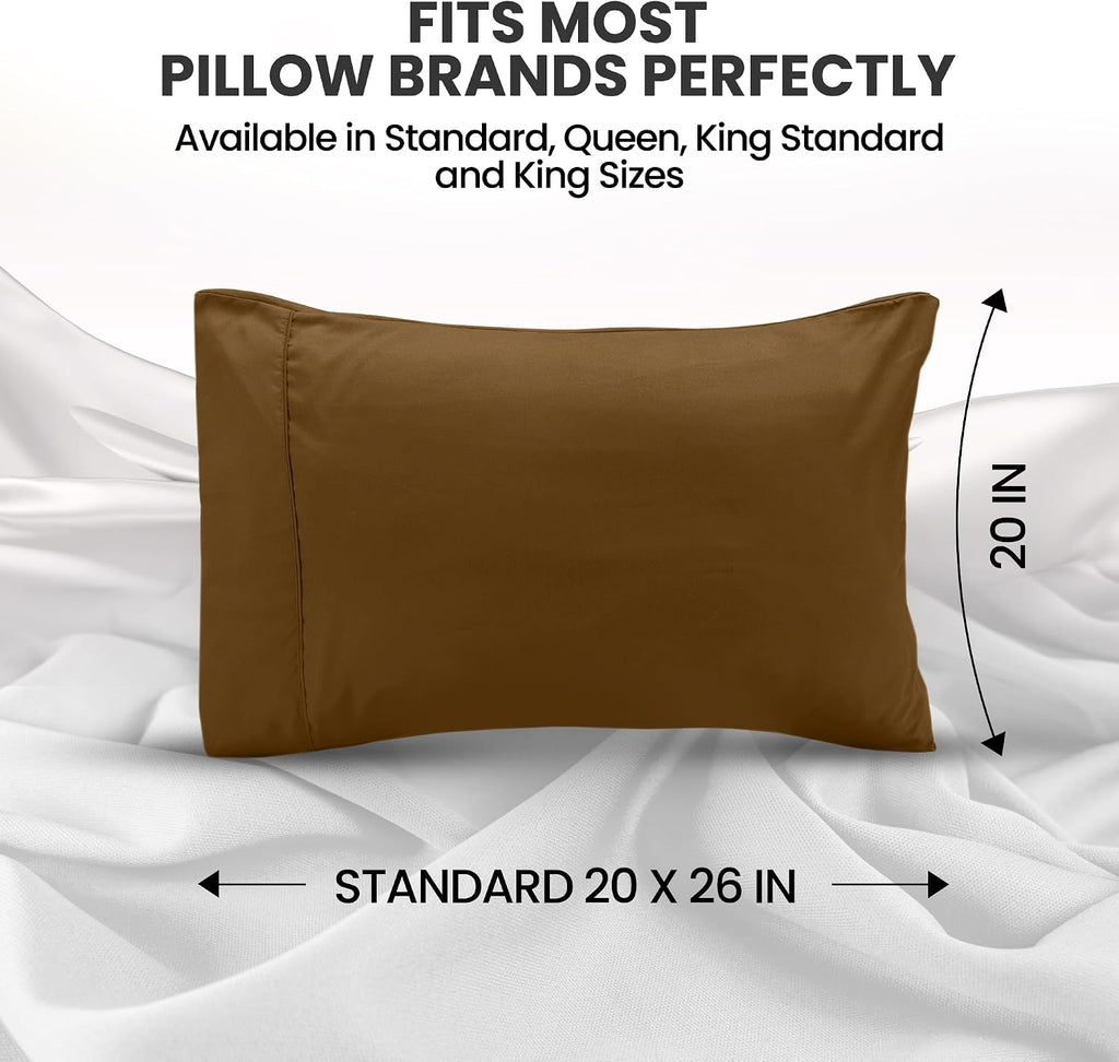 Utopiabedding Utopia Bedding Standard Pillow Cases - 2 Pack - Envelope Closure - Soft Brushed Microfiber Fabric - Shrinkage and Fade Resist…