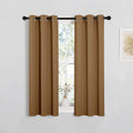 NICETOWN Sleek Blackout Curtains 40 inches Length for Small Windows, 2 Panels, Gold Brown, 29 inches Width, Noise Reducing and Block…