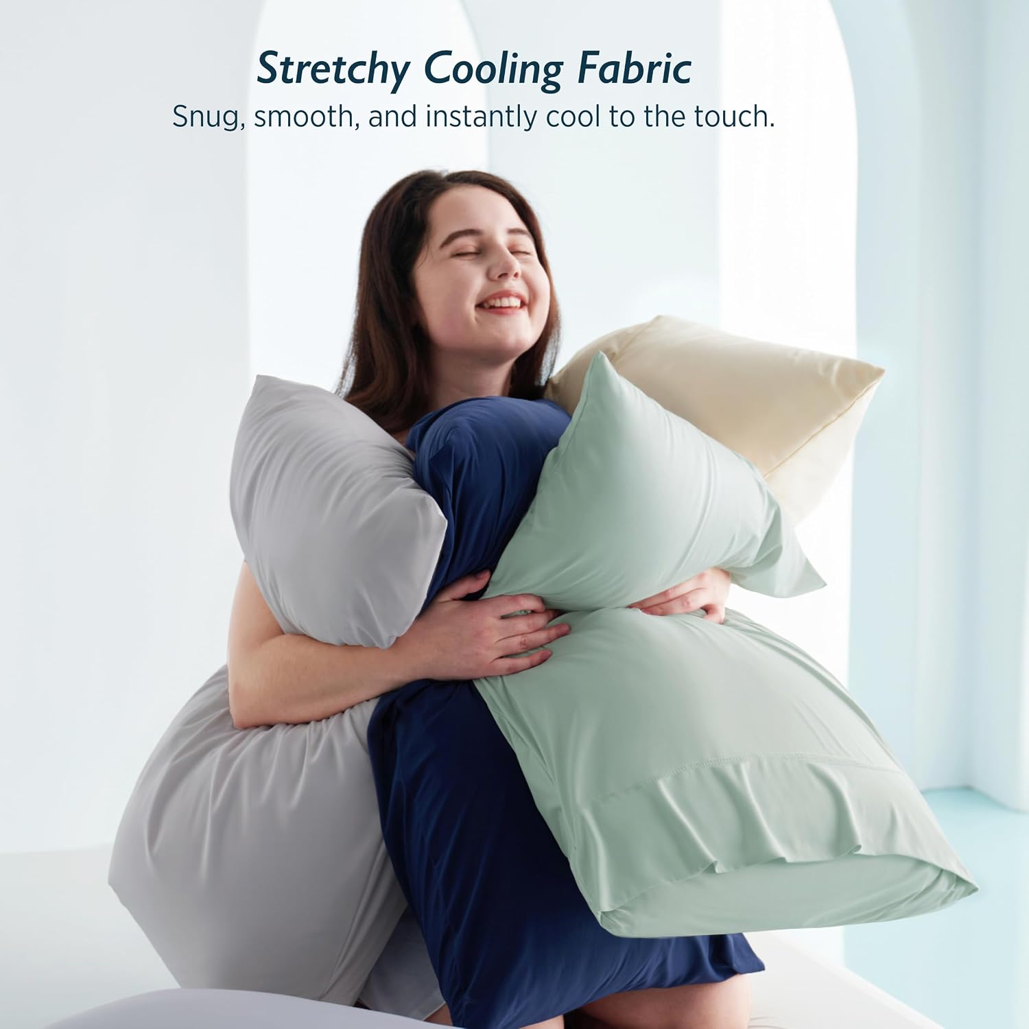 Breescape Cooling Pillow Cases Standard/Queen Size - BlendTekTM Dry & Cool Technology for Hot Sleepers and Night Sweats, Soft & Smooth Pillo…
