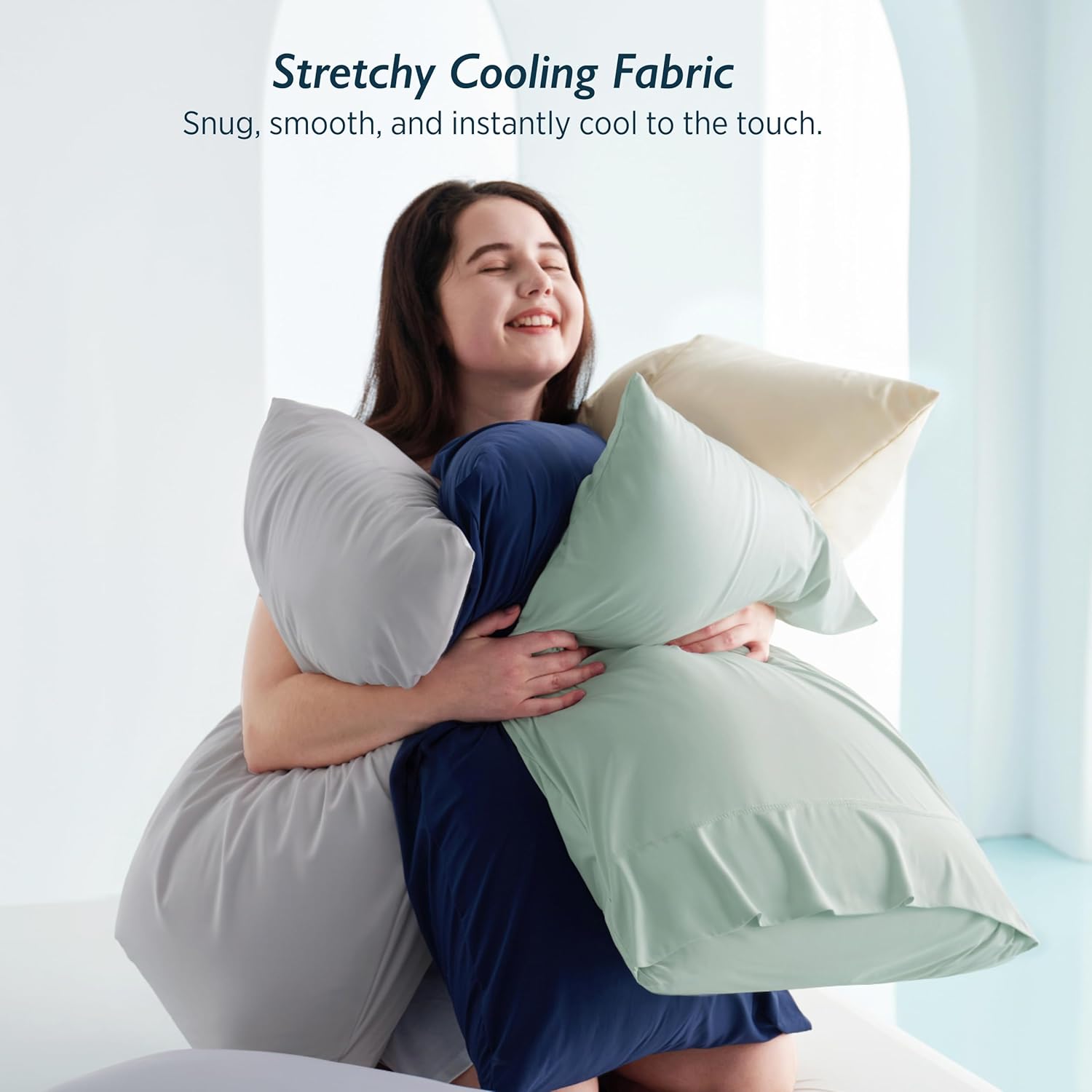Breescape Cooling Pillow Cases King Size - BlendTekTM Dry & Cool Technology for Hot Sleepers and Night Sweats, Ultra Soft & Smooth Pillowcas…