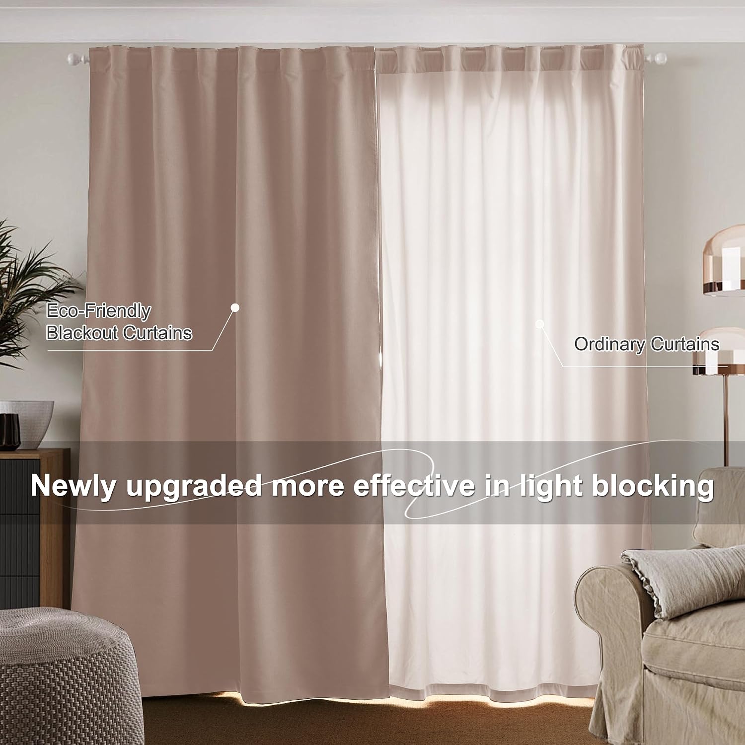 Nicetown Pink Chenille Room Darkening Thermal Insulated Curtains 84 Inch Long for Girls Bedroom, Thermal Insulated Velevet Drapes for Nurse…