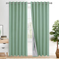 Xwzo 100% Blackout Curtain 84 Inches Length 2 Panels Set - Extra Wide Thermal Insulated, Noise Reducing & Heat Blocking Drapes for Bedroom…