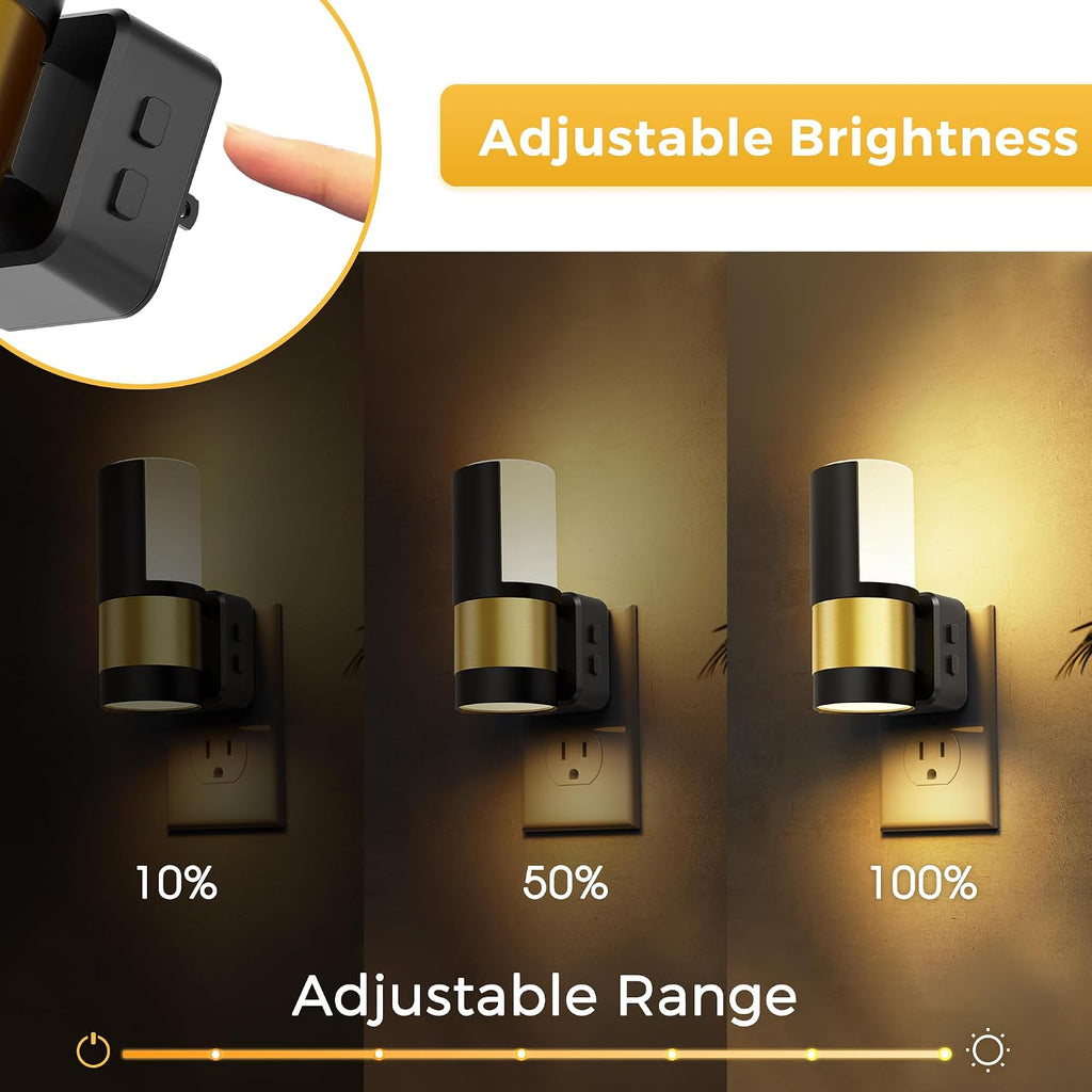 L LOHAS LED Night Lights Plug into Wall, Plug in Night Light, Soft White/Cool White/Amber, Dimmable Backlit Nightlight with Light Sensor…
