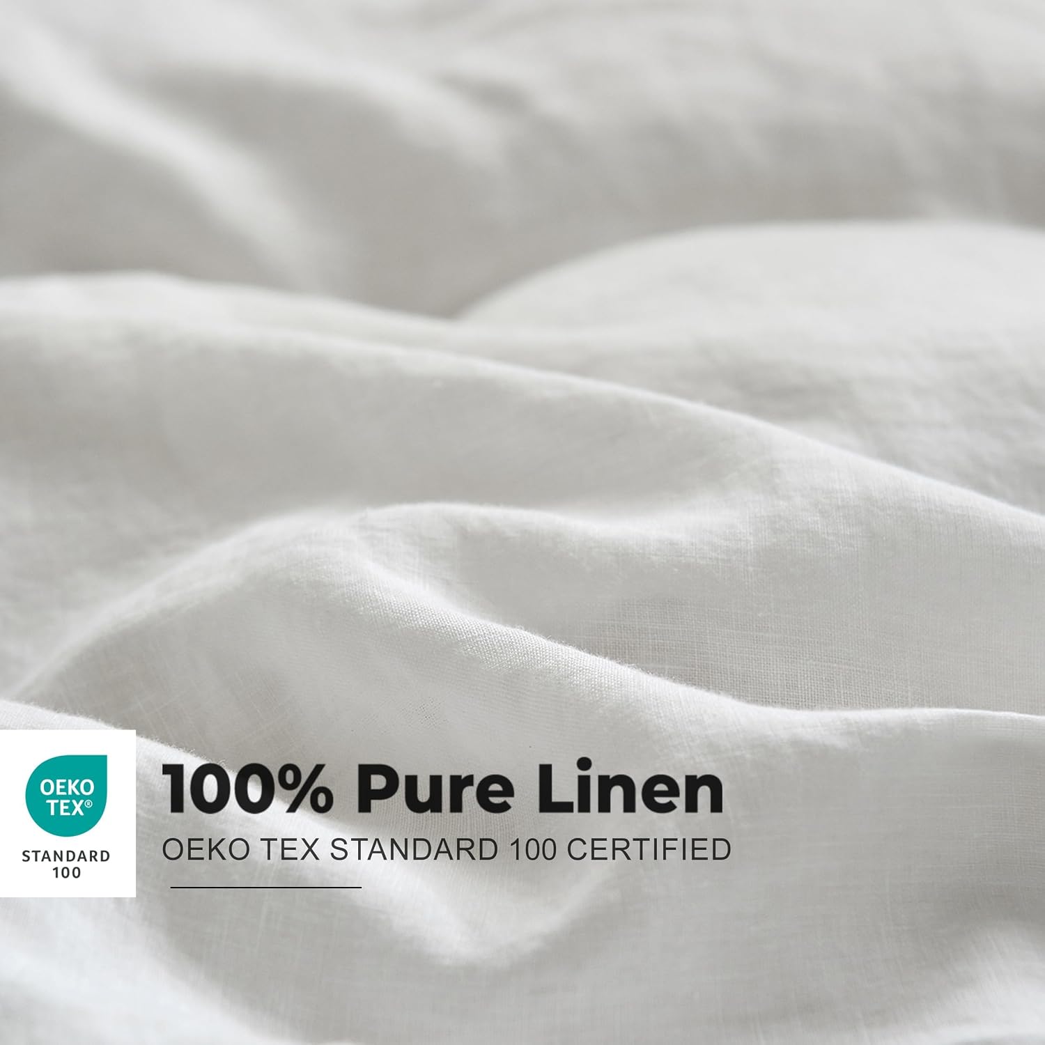 Simple&Opulence 100% Washed Linen Duvet Cover with Embroidered,3 Pieces Soft Farmhouse Comforter Set with Button Closure,1 D…