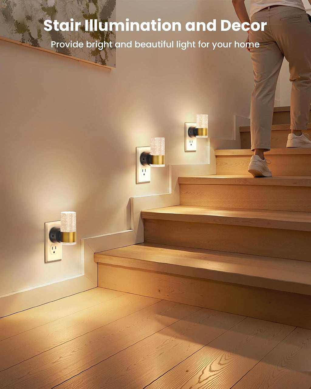 VOLISUN LED Night Lights Plug into Wall, Dimmable Night Light 3 CCT & 5 Brightness Levels, Acrylic Bubble Nightlight with Dusk to Dawn…