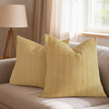 Cocoploceus 26x26 Pillow Covers Boho Euro Shams Set of 2 Decorative Throw Pillow Covers Cotton Large Square Pillowcase for Couch Bed, Yello…
