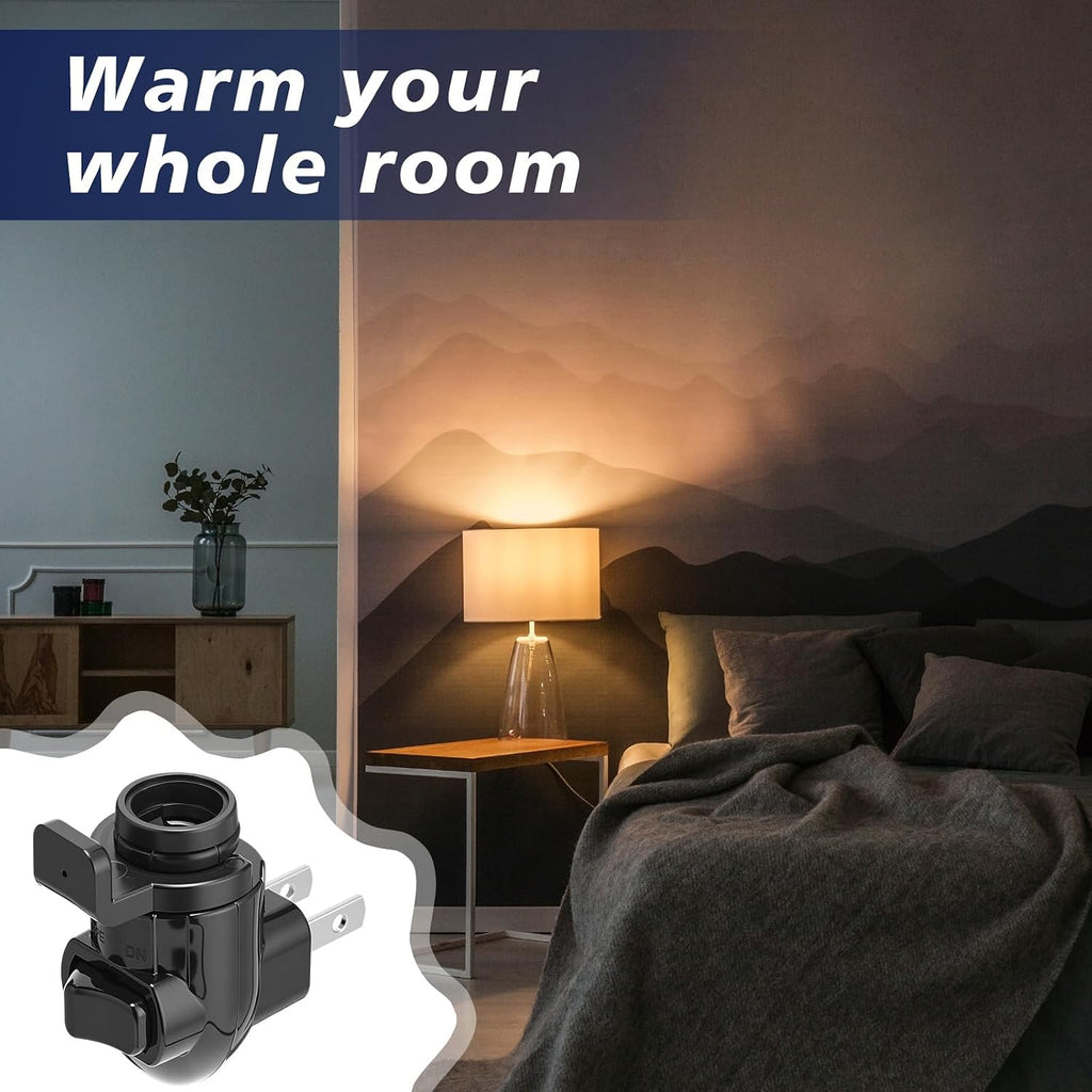 Tuanse 80 Sets Plug in Night Light Module Night Light Base with Shade Mounting Clip Plastic Lights Rotating Base for Making Your Own…