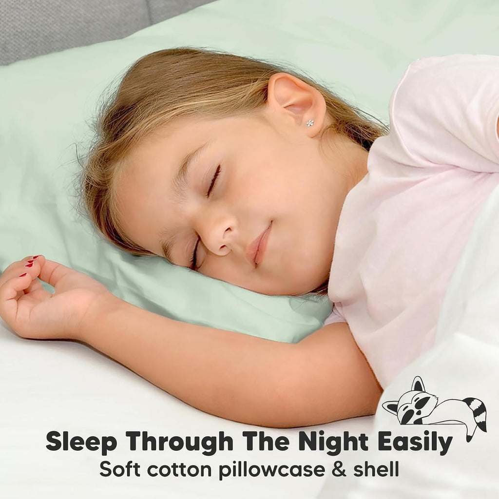 KeaBabies Toddler Pillow with Pillowcase, Jumbo 14X20 - Soft Organic Cotton Toddler Pillows for Sleeping - Machine Washable - Perfect for…