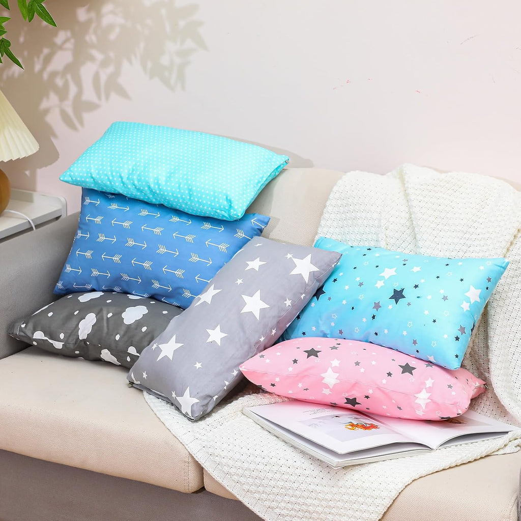 Kigley 6 Pack 12 Pack Mini Pillows for Daycare, Travel, Nap, Small Soft Breathable Machine Washable Sleeping Pillows for Pet Dog