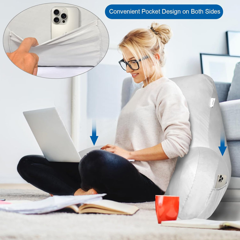 WelcometoZelimun Cooling Reading Pillow Cover with Large Back Opening, Soft Replacement Slipcover, Removable & Machine Washable