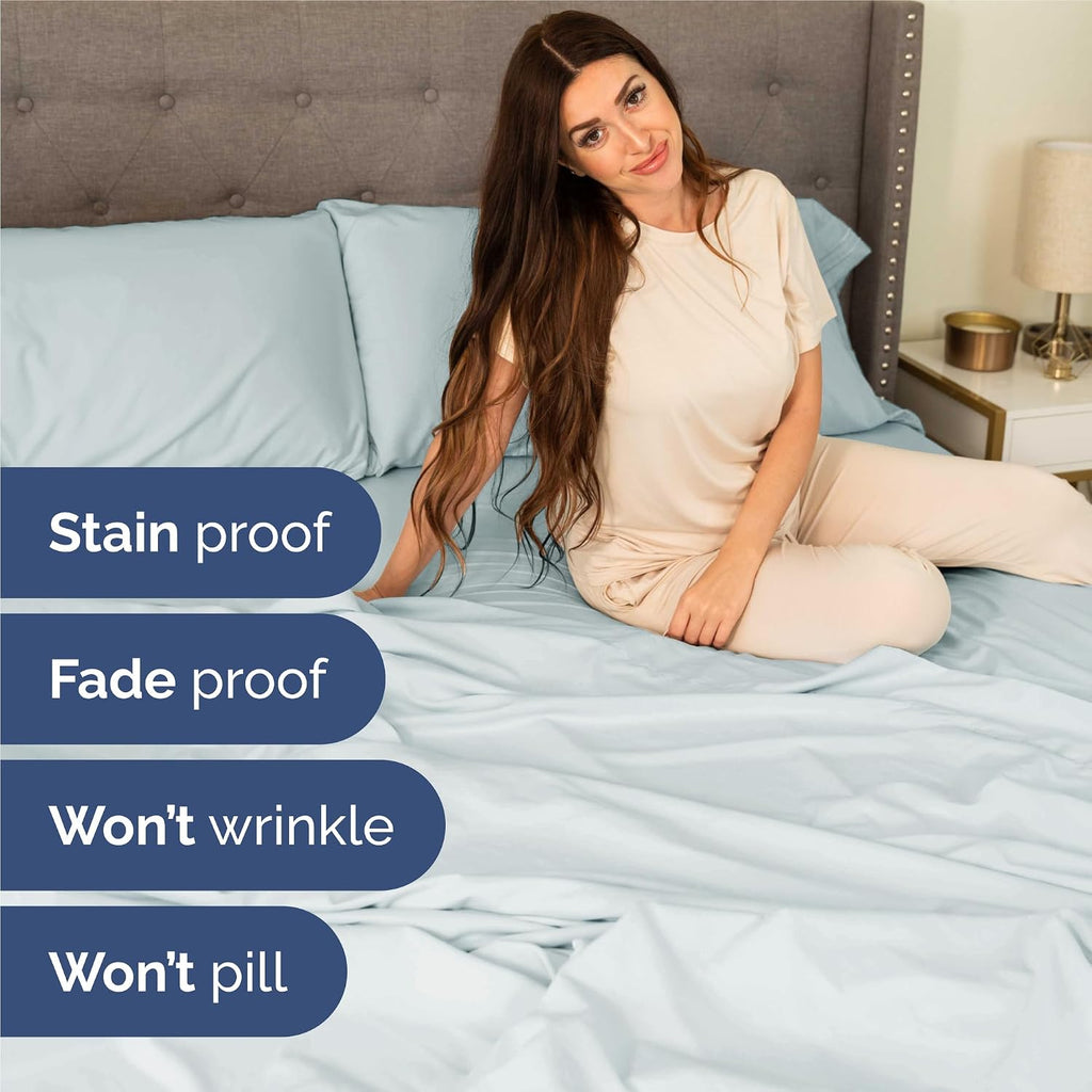 Split King Size 5 Piece Sheet Set - Comfy Breathable & Cooling Sheets - Hotel Luxury Bed Sheets for Women & Men - Deep Pockets, Easy-Fit…