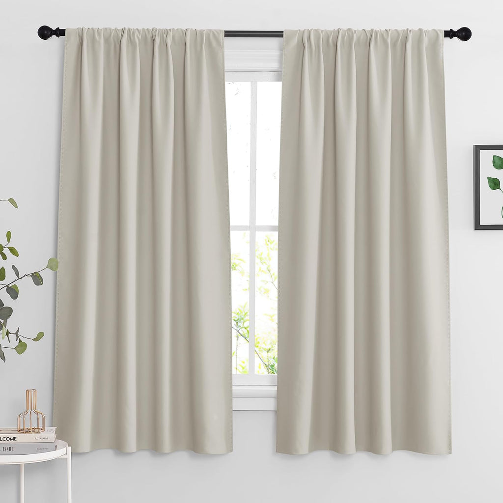 Rybhome RYB HOME Curtains for Bedroom Living Room 63 inches Long, Thermal Insulated Privacy Rod Pocket Drapes for Nursery Office Home Theat…