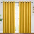 Yakamok Blackout Curtains Room Darkening Thermal Insulated Window Panels, Solid Grommet Top Drapes for Bedroom/Living Room(62Wx96L…