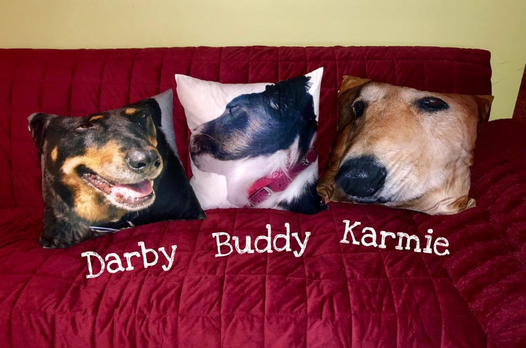 Shop&Three Custom Design Photos or Text Outdoor/Indoor Throw Pillowcase, Personalized Gifts Pet Photo Pillow, Love Photo Throw…