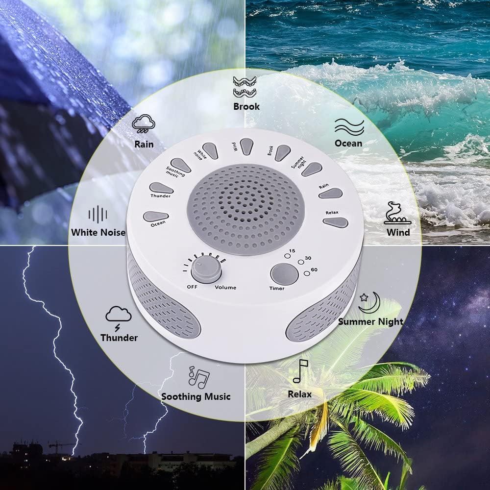 KozyOne White Noise Machine Sleep Helper Sound Relaxation Machine Sleep relaxation Sound Machine with 27 Unique Natural Sounds, Sleep…