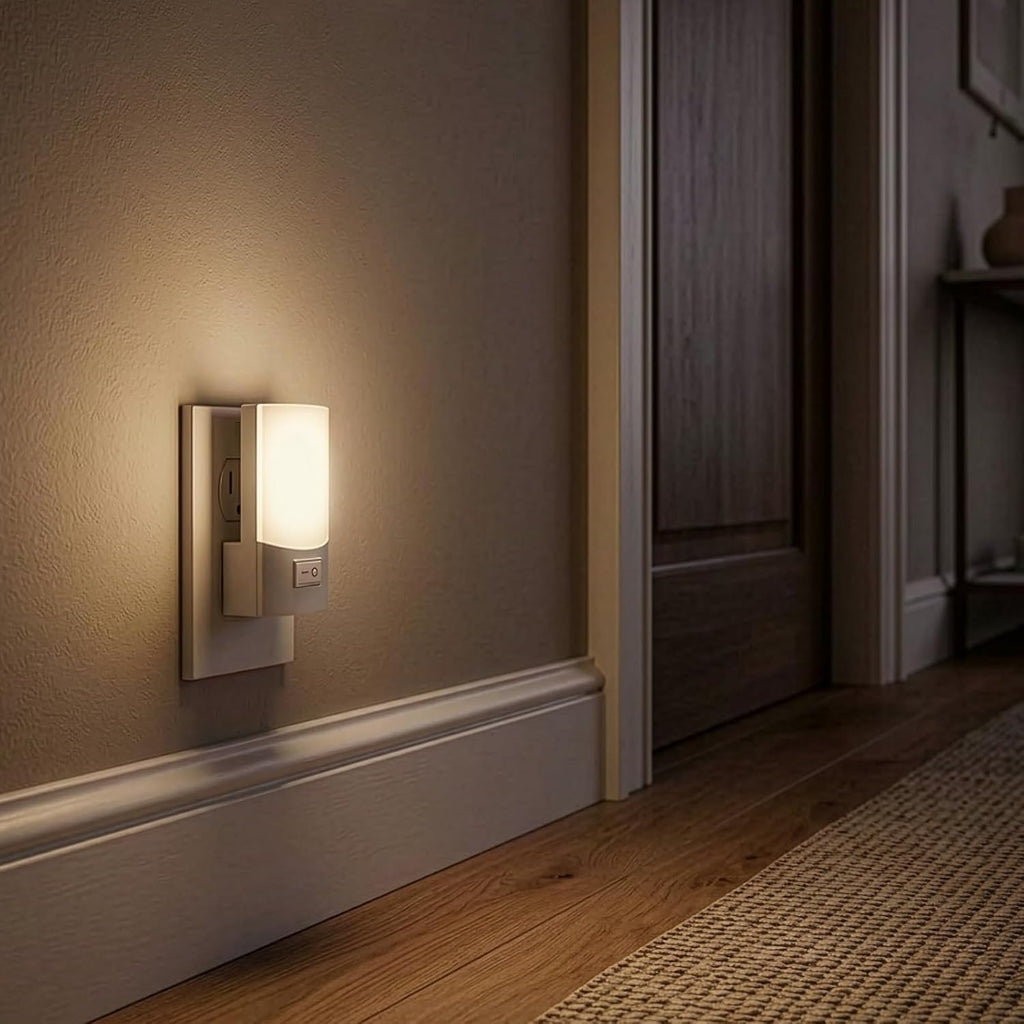 STANLEY LED Night Light with On/Off Switch Plug in Design for Indoor Use Bedrooms Hallways Bathrooms and Kitchens