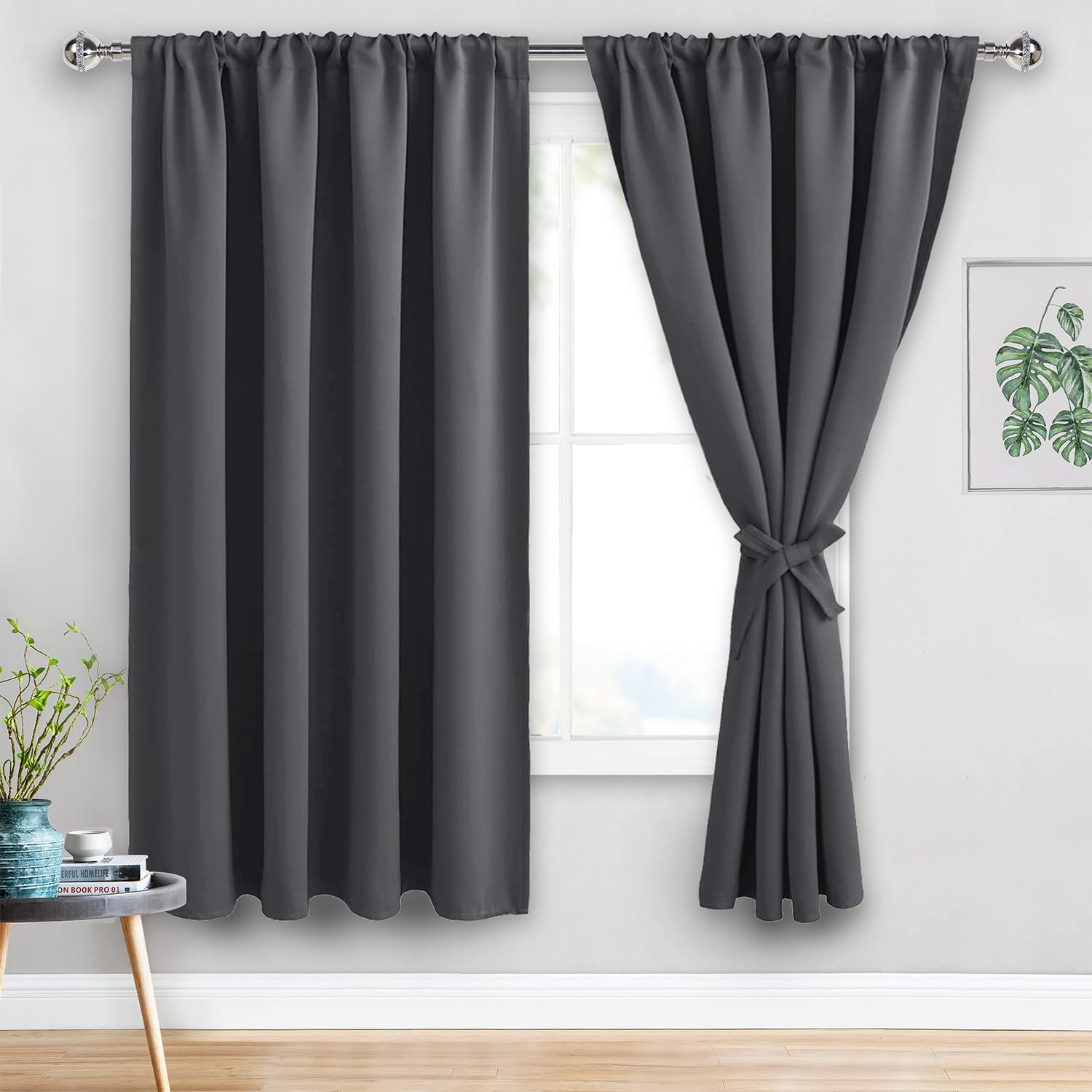 Jiuzhen Blackout Curtains for Bedroom - 70 x 63 Inch Extra Wide Privacy Assured Thermal Insulated Room Darkening Sliding Door Curtains for…