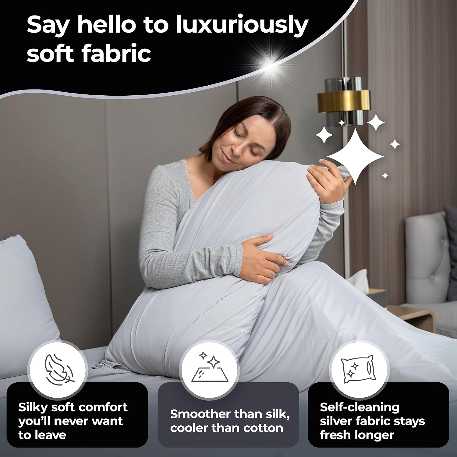 Silvery RestcoolTM Silver Infused Cooling Pillowcase Set - 2 Pack Self-Cooling Pillowcases with Silvery TechnologyTM for Hot Sleepers &…