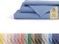 Linen Home 100% Cotton Percale Sheets Full Size, Baby Blue, Deep Pocket, 4 Pieces Set - 1 Flat, 1 Deep Pocket Fitted Sheet and 2…