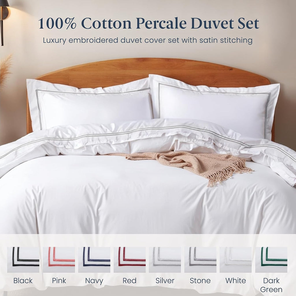 Ella Jayne Twin Duvet Cover (2 Pieces), 100% Cotton Percale, Twin/Twin XL, Soft, Breathable & Lightweight Including Duvet Cover Twin (1…