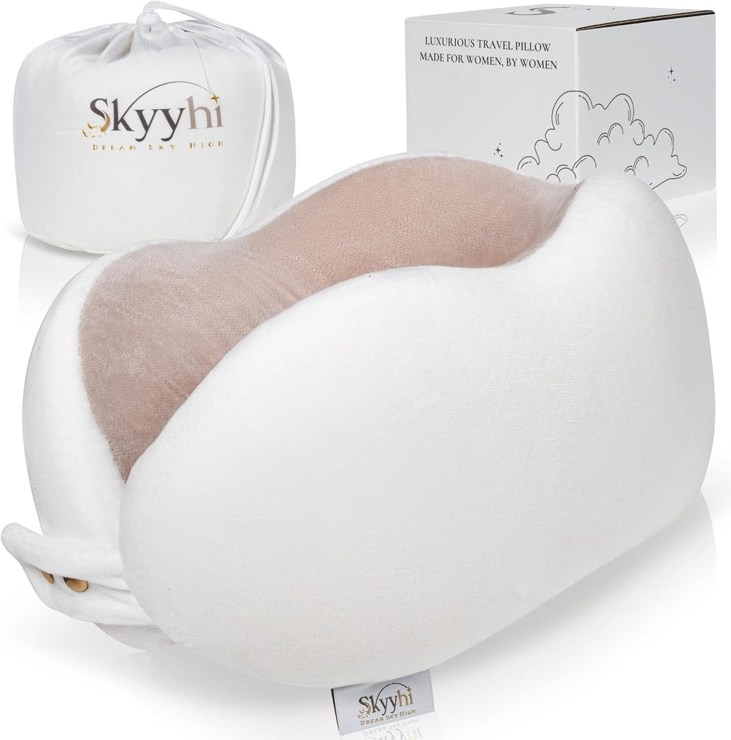 Women's Small Fitted Neck Pillow for Traveling, Memory Foam Travel Pillow, Travel Neck Pillows for Airplanes, Travel Essentials for…