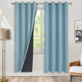 BGment Thermal Insulated 100% Blackout Curtains for Bedroom with Black Liner, Double Layer Full Room Darkening Noise Reducing Grommet Curta…