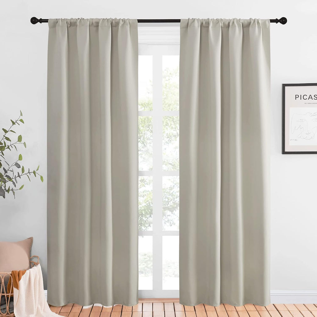 Nicetown Blackout Curtains for Living Curtains, Room Darkening Window Curtain Panels, easy maintenance Solid Thermal Insulated…