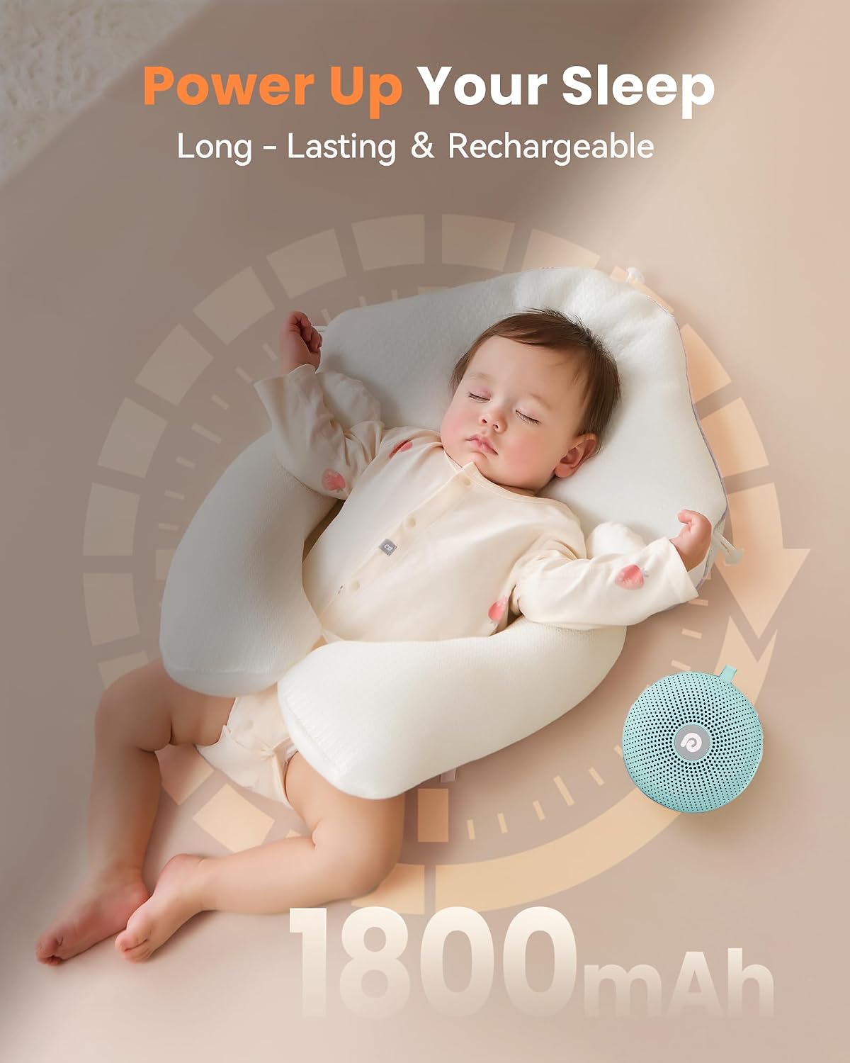 Dreamegg Sound relaxation Machine - Portable Sound Machine for Baby Adult, Features Powerful Battery, 21 Soothing Sound, Noise Canceling…