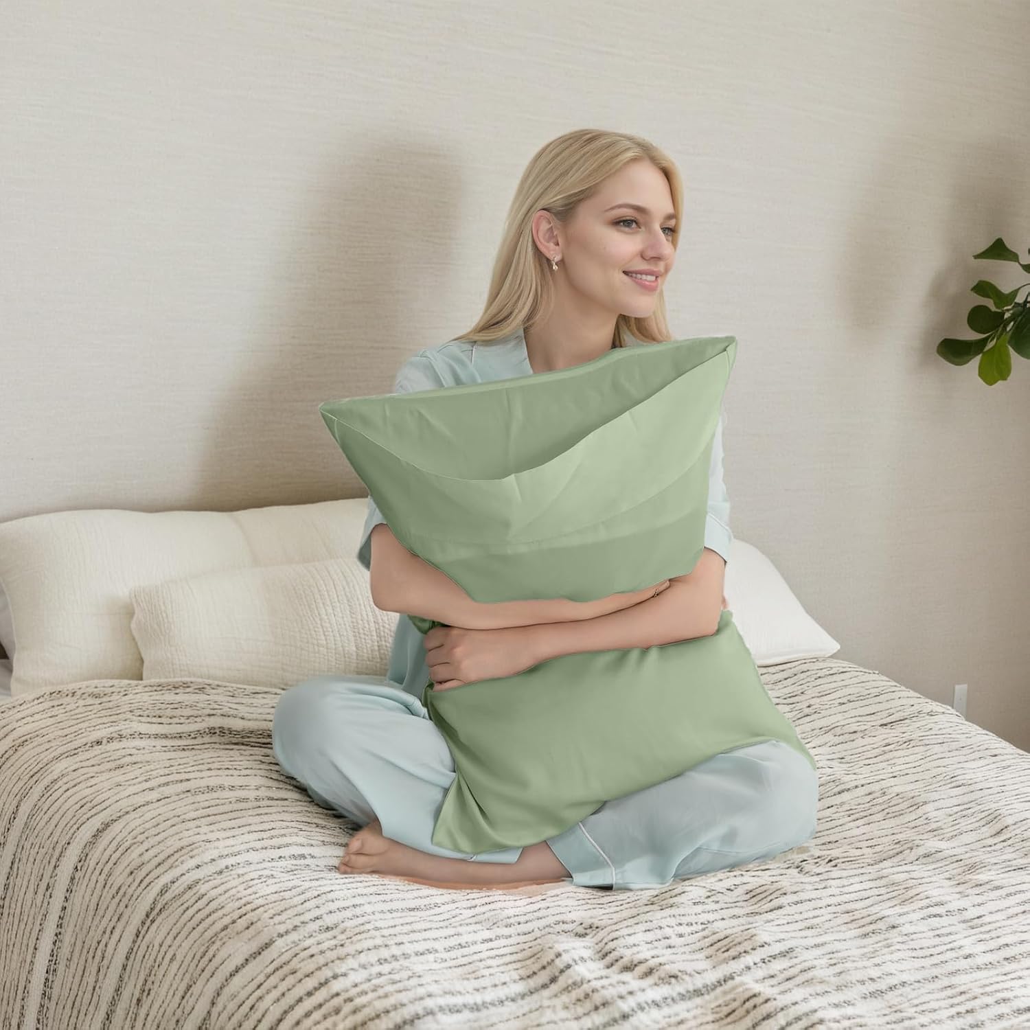 TELUS Body Cooling Pillow Case Cover, Bamboo Rayon & Lyocell Pillowcase with Zipper Closure, Breathable Pillow Case for Hot Sleepers and…