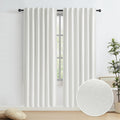 Keqiaosuocai Ivory Ecru Blackout Linen Curtains Energy Smart Light Blocking Thermal Insulated Farmhouse Boho Window Drapes for Bedroom 50 x…