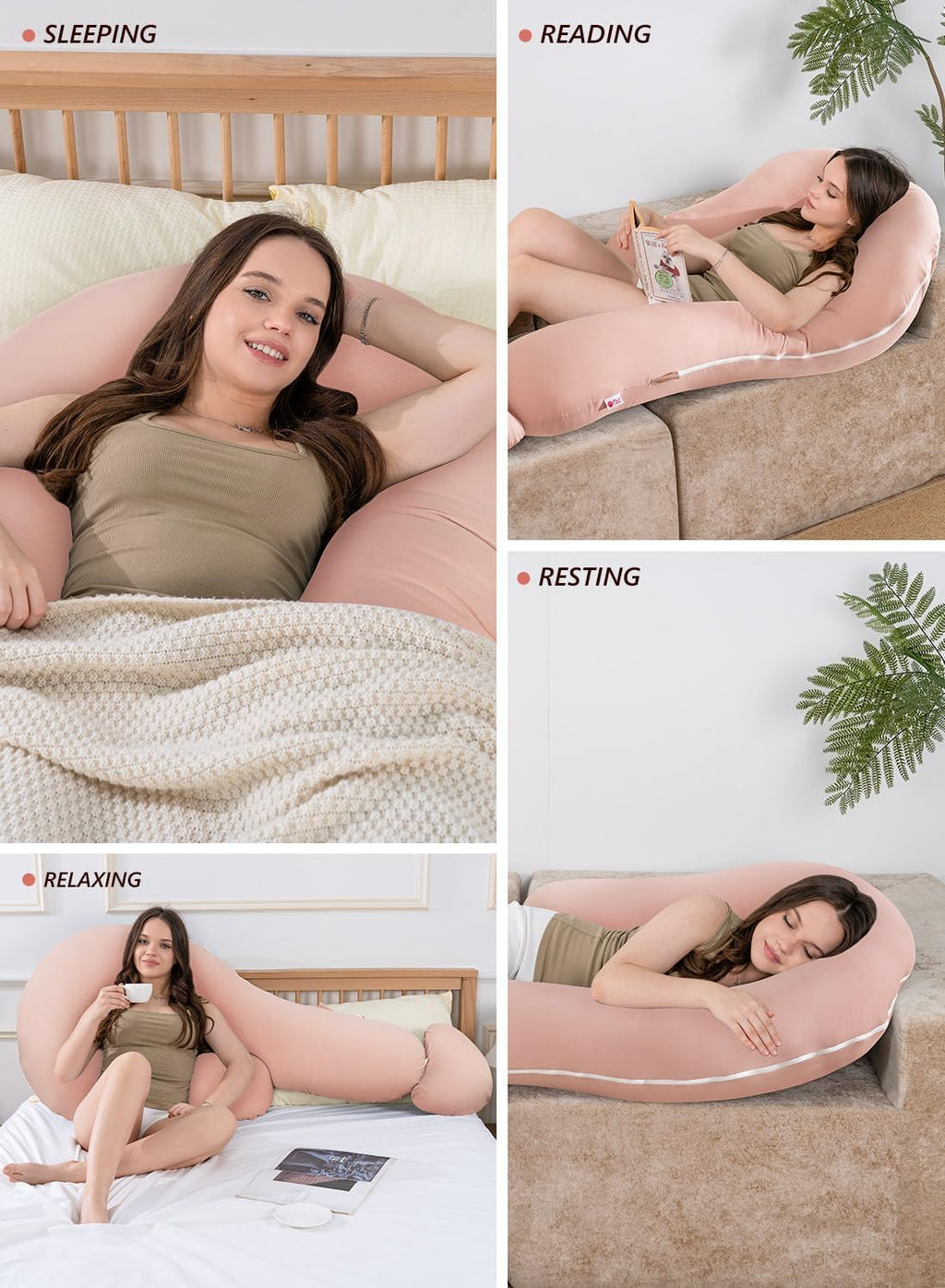 Meiz Question Mark Body Pillow for Adults, Cooling Full Body Support Pillow for Side Sleepers & Back Support, Cotton Long Bolster Pillow wi…