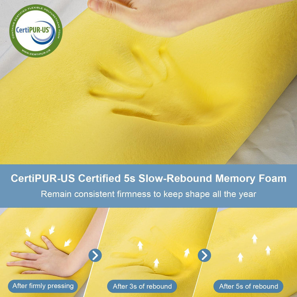 AnvoHome Anvo Memory Foam Pillow, Neck Contour Cervical Orthopedic Bed Pillow for Sleeping Side Back Stomach Sleeper, Ergonomic Design for…