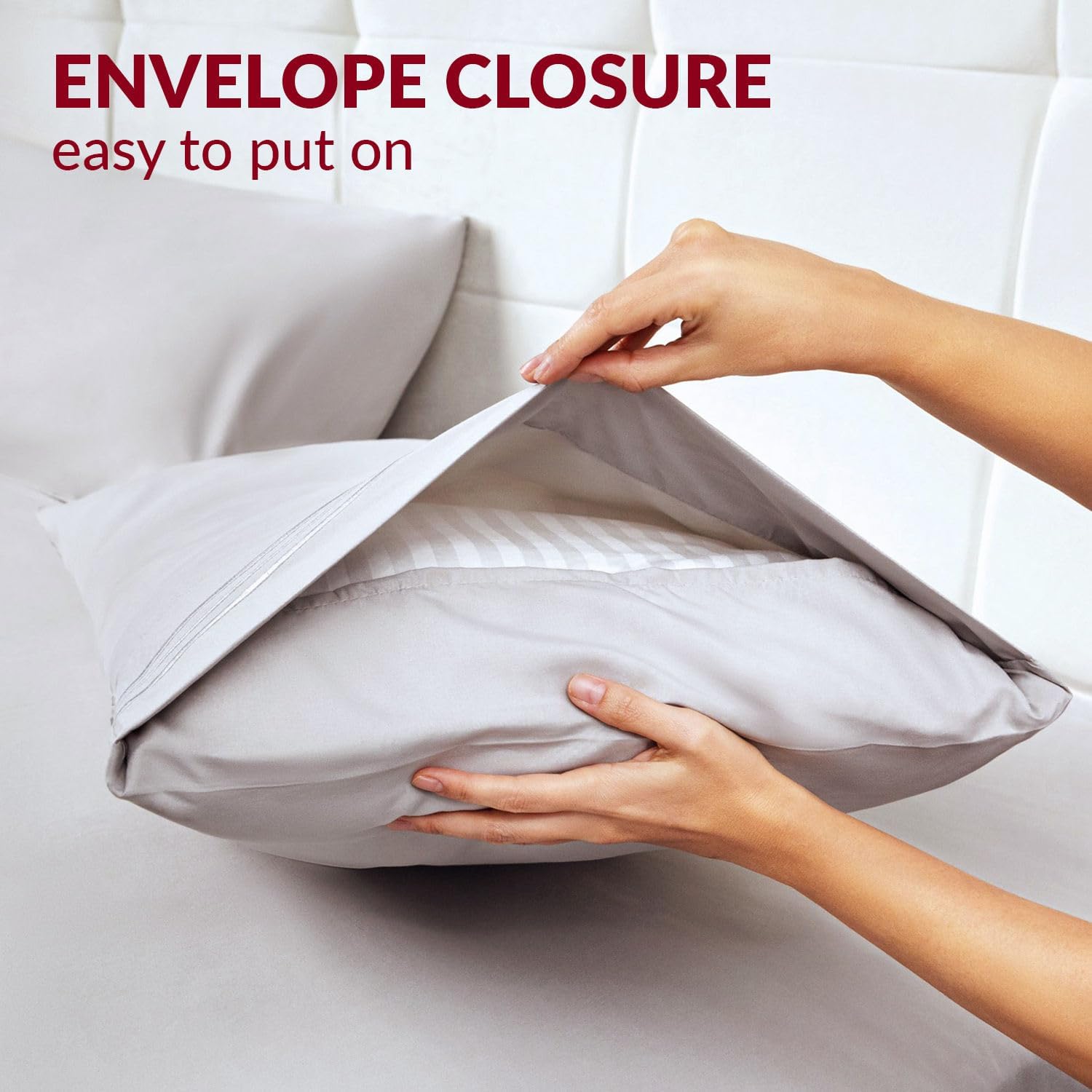 Mellanni Pillow Cases - Luxury, Extra Soft, Cooling Pillow Covers - 2 PC Iconic Collection Pillowcases - Envelope Closure (King 20" x 40",…