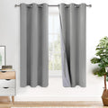 Xwzo Full Shading Blackout Curtains with Tiebacks- Heat and Light Blocking Ring Top Window Drapes with Black Liner Backing for Bedroom/Kid'…