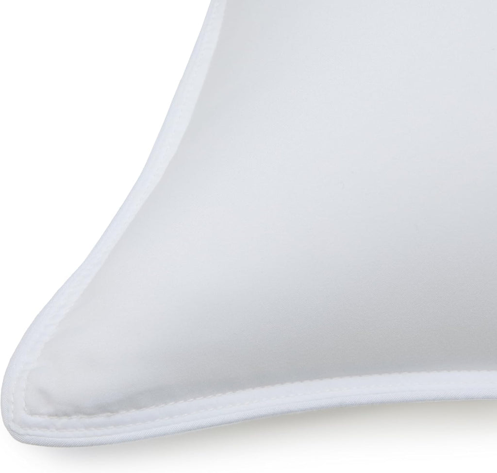 Amazon Basics Down Alternative Bed Pillows for Back and Side Sleepers, Medium Density, King Size, 36" x 20", White, 2-Pack
