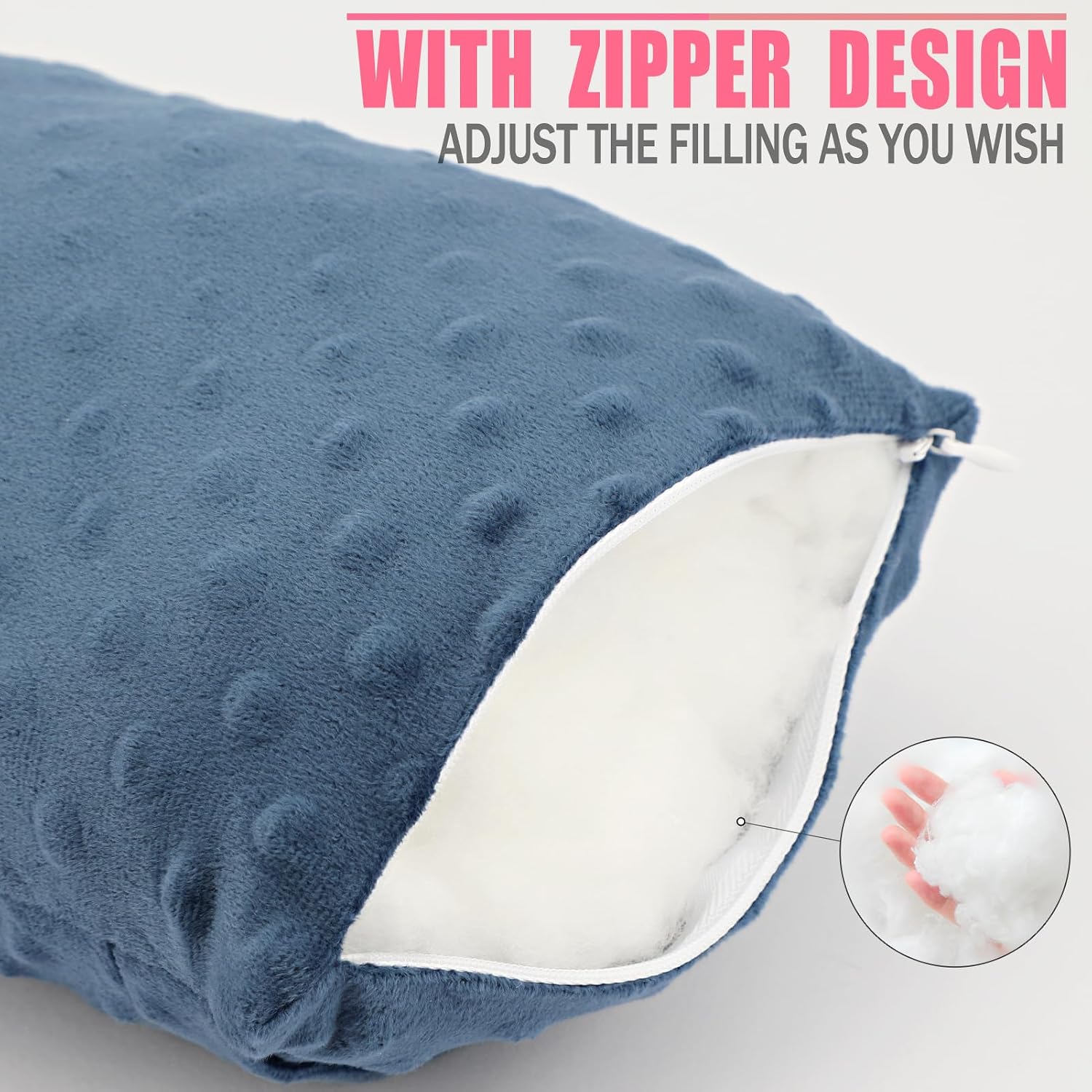 BNRendles Small Neck Pillow for Recliner Chair Neck Support Pillows Plump Adjustable Filling Nap Airplane Sleeping Little Cushion Minky Dot…