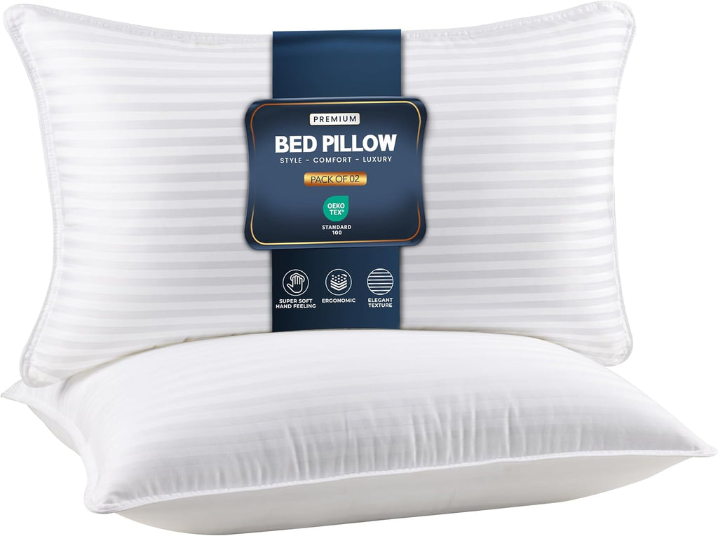 Utopiabedding Utopia Bedding Bed Pillows for Sleeping King Size (White), Set of 2, Down Alternative Pillow for Sleeping, Cooling Hotel Qual…