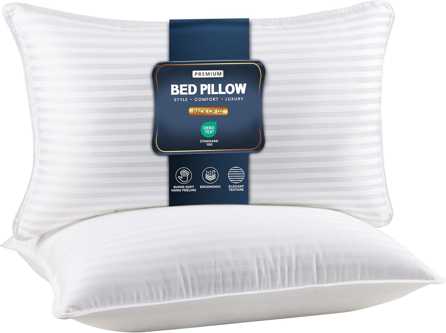 Utopiabedding Utopia Bedding Bed Pillows for Sleeping King Size (White), Set of 2, Down Alternative Pillow for Sleeping, Cooling Hotel Qual…