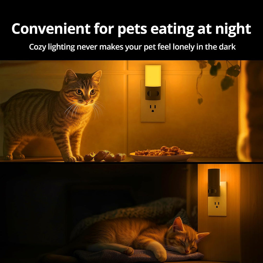 Lyridz Plug-in LED Amber Night Light with Motion Sensor, Rotatable, Dimmable Backlit Nightlight, 1-150lm Adjustable Brightness for…
