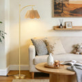Ambimall 60" Floor Lamps for Living Room with 3 Color Temperatures, Gold Floor Lamp with Rattan Shade, Modern Tall Lamps for Bedroom…