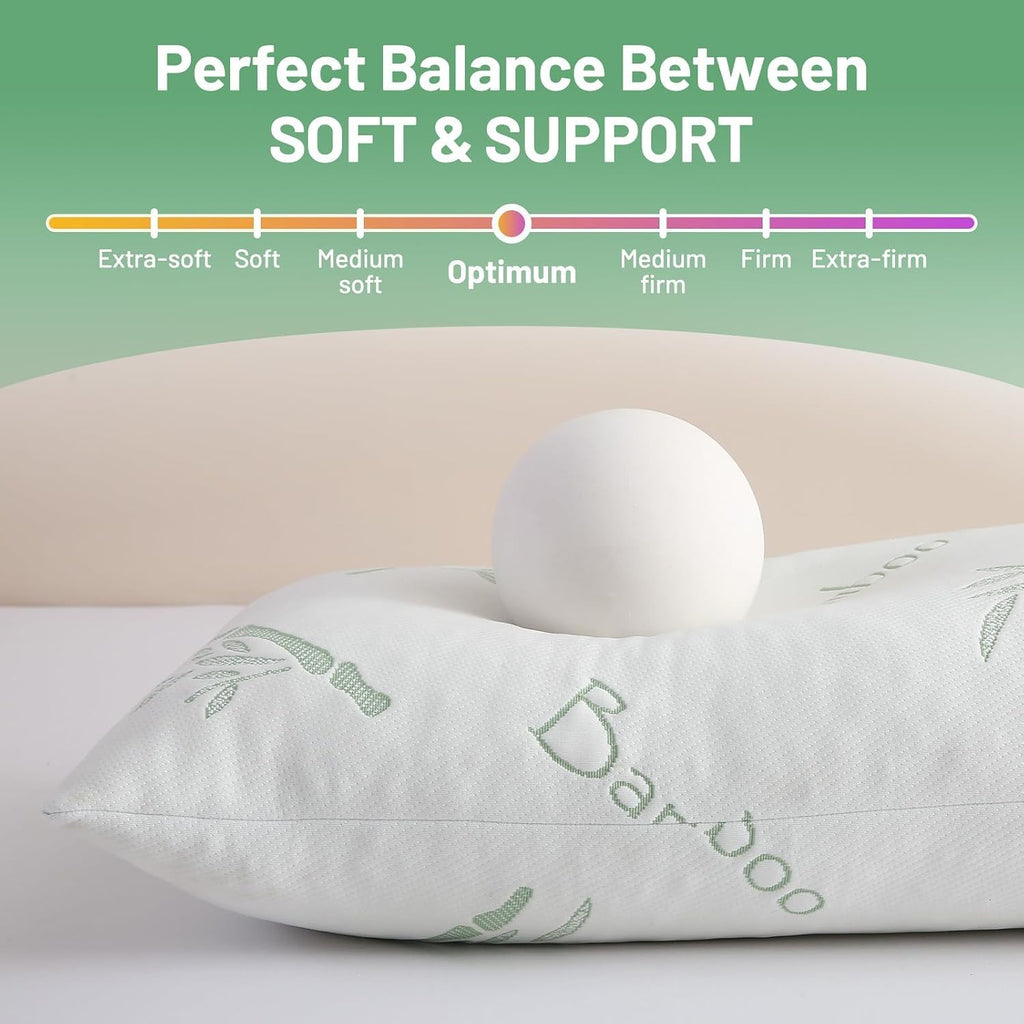 Primesoft Body Pillow for Adults, Memory Foam Long Pillow for Side Sleeper, Fluffy and Firm Full Body Pillow with Removable…