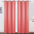 Lemomo Blackout Curtains 38 x 84 inch/Coral Curtains Set of 2 Panels/Thermal Insulated Room Darkening Bedroom Curtains 84 inch silver