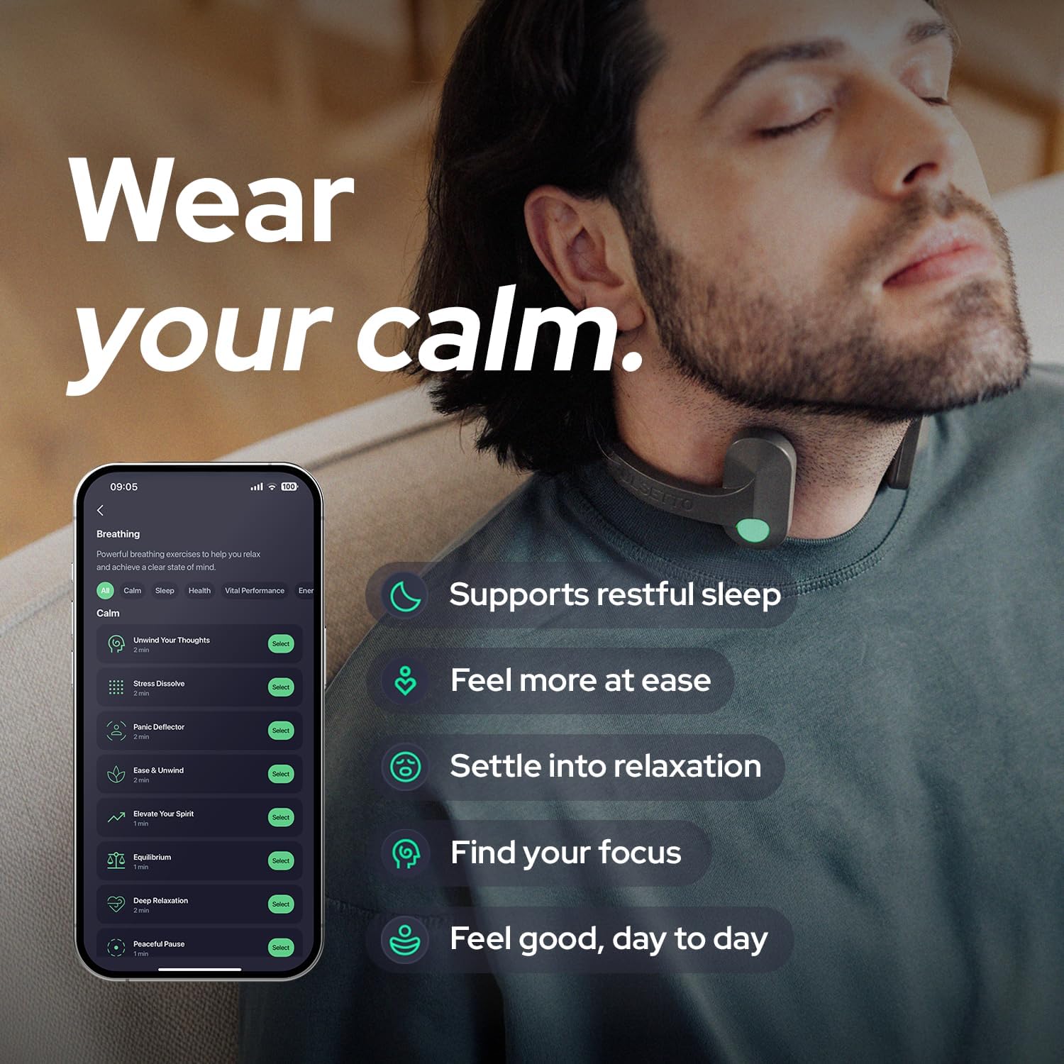 Pulsetto Lite (V1) comfort Wearable – Relaxation & Daily comfort Support Device 2.76 inches