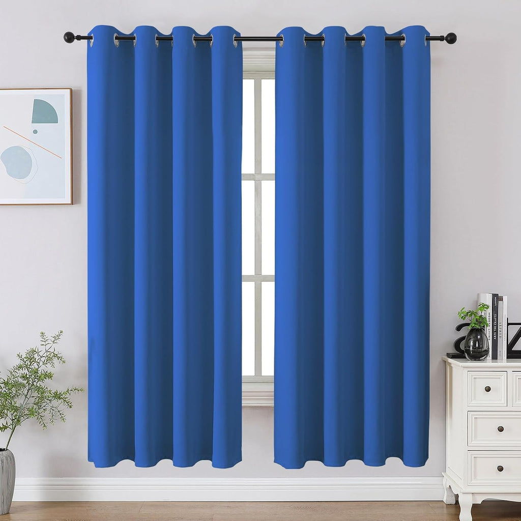 CUCRAF Blackout Curtains 63 inch Length 2 Panels Set, Room Darkening Drapes for Living Room Bedroom, Thermal Insulated Light Blocking…
