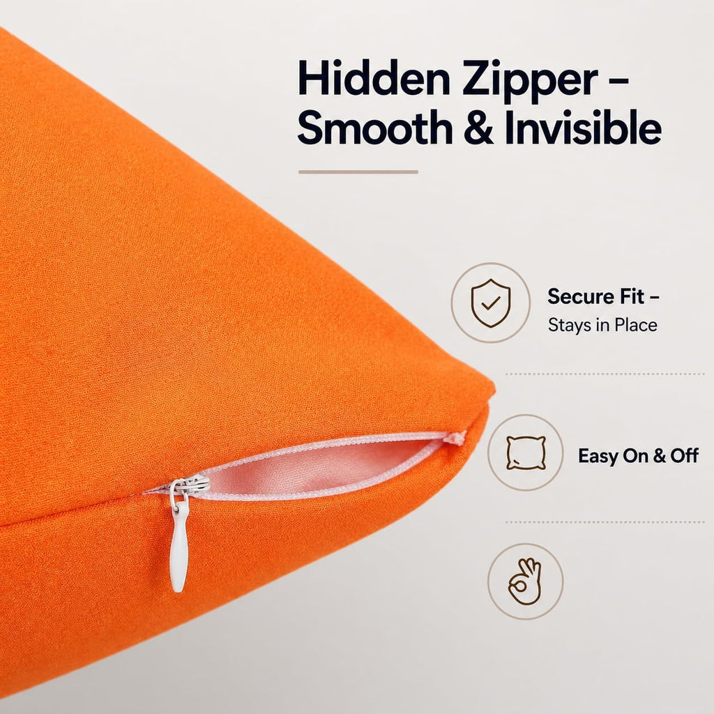 Evolive Ultra Soft Microfiber Body Pillow Cover/Pillowcases 21"x54" with Hidden Zipper Closure (21"x54" Body Pillow Cover, Orange)