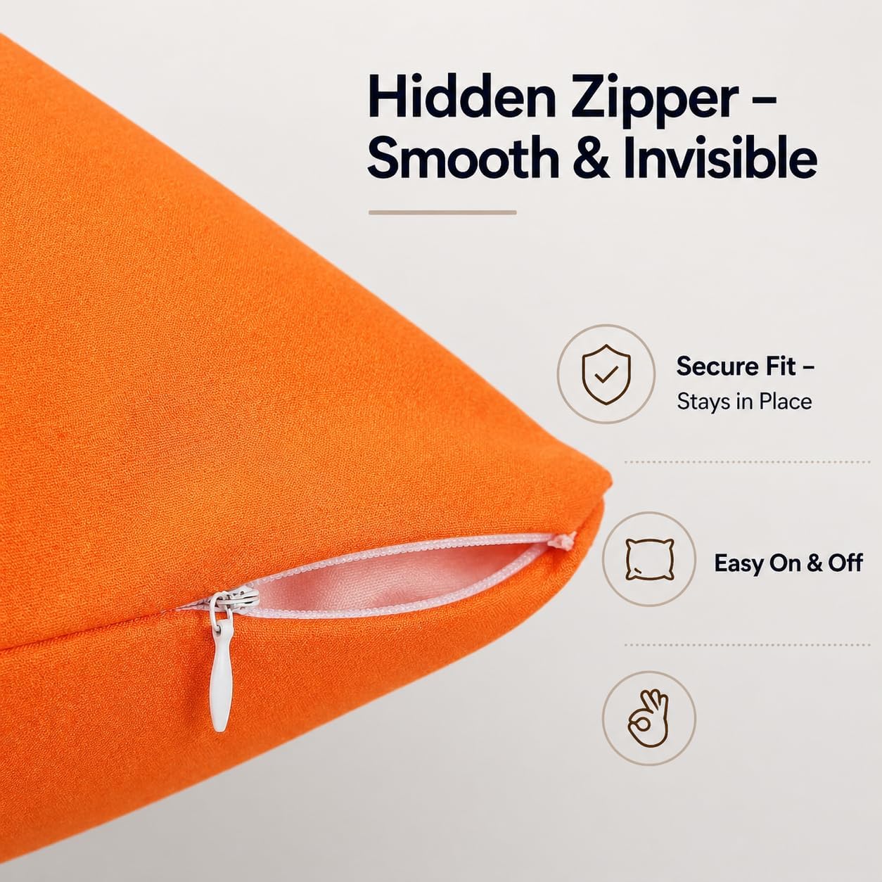 Evolive Ultra Soft Microfiber Body Pillow Cover/Pillowcases 21"x54" with Hidden Zipper Closure (21"x54" Body Pillow Cover, Orange)