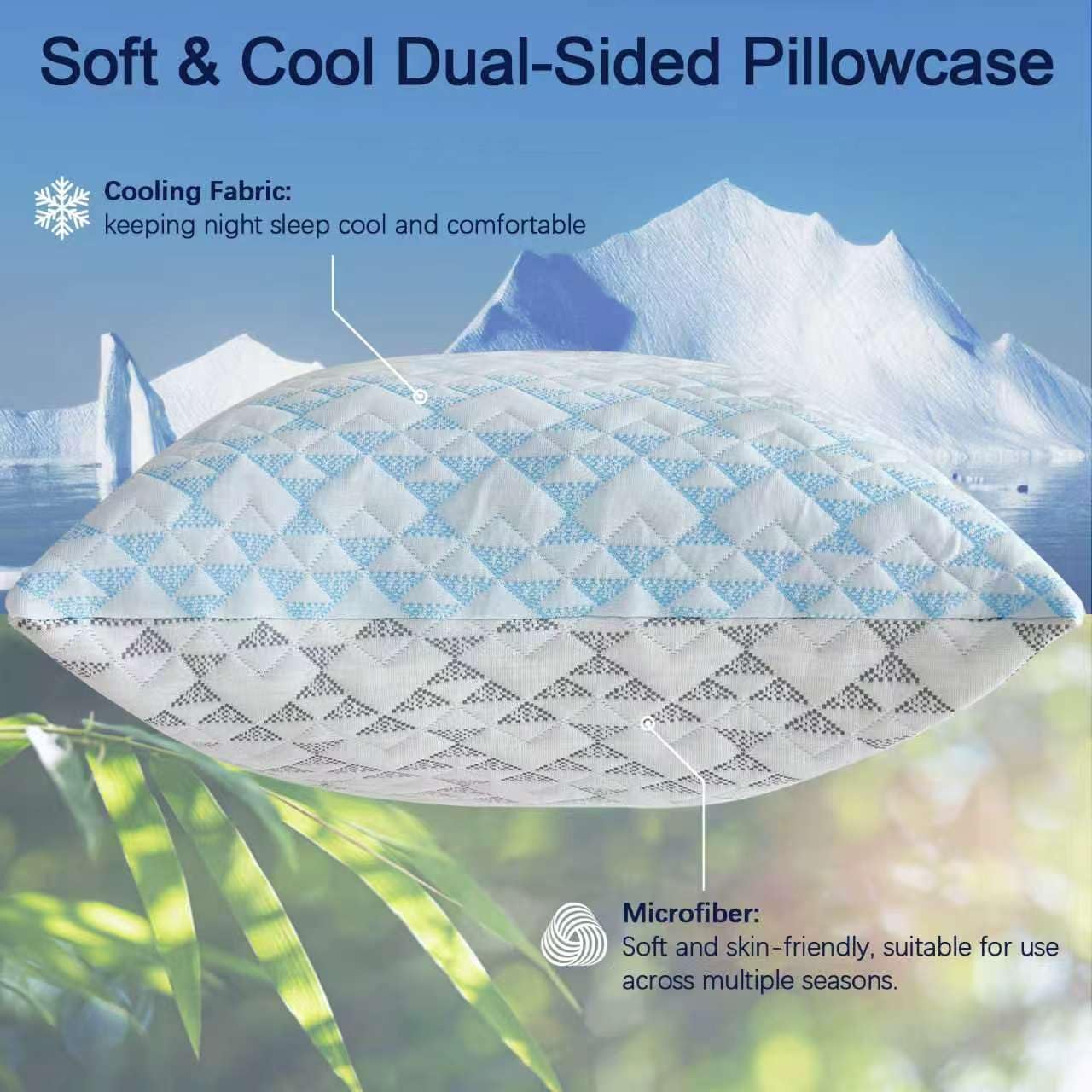 Yawnhug Cooling Shredded Memory Foam Pillows: Adjustable Bed Pillows for Sleeping, King Size Set of 2, Customizable Loft & Firm Supp…